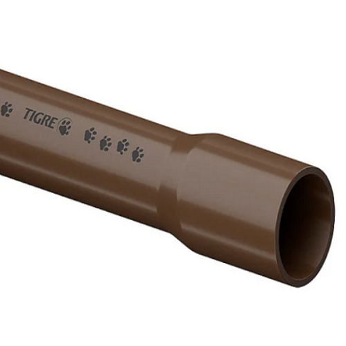 Tubo Marrom Soldável de 50mm x 6m Tigre (Vendido Por Metro)